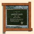 Commemorative stone celebrating Lawrence Grassi at Grassi Lakes and the Grassi Trail