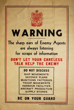 Warning - The sharp ears of Enemy Agents