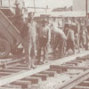 Street railway construction in 1928