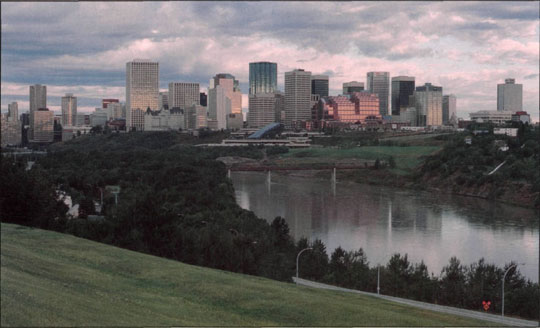 Edmonton viewed from North Saskatchewan River.