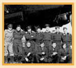 Royal Canadian Air Force members and airplane in England during World War II, 1943 