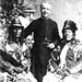 Le pre Albert Lacombe en compagnie de  Pieds-Noirs, Crowfoot,  gauche,et  Three Bulls, October 1886