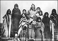 Chief Crowfoot and family. 1884.