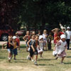 Young Estonians racing toward the finish line at the Barons Centennial Celebration in 2004.