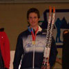 Andrew (middle) is pictured following his gold-medal performance at the provincial biathlon championships