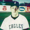 Jim Kotkas in his Eagles baseball uniform, College of South Idaho, Twin Falls, Idaho.