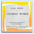 Title page of Legal Status of Canadian Women