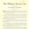 Military Service Act Pamphlet