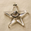 C.W.A.C - Clear, plastic, star shaped pin