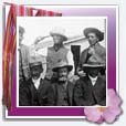 Un groupe de pionniers franais, Trochu, Alberta, 1907.