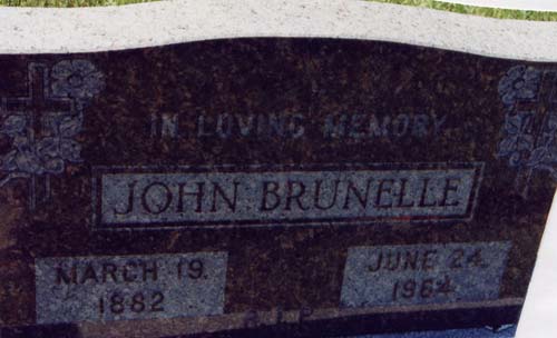 Tombstone John Brunelle