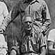Prisoners at internment camp, Kananaskis, Alberta, 1941. Antonio Rebaudengo in front row, second from the left.