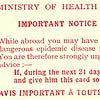 Ministry of Health Notice