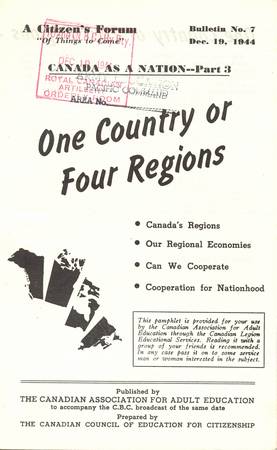 A Citizen\'s Forum - One Country or Four Regions?
