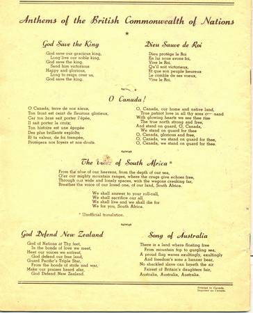 Anthems of the British Commonwealth of Nations