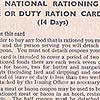 Leave or Duty Ration Card