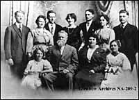 Charles Heber Dudley and family of Magrath, Alberta in 1900.
