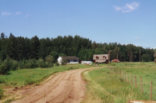 A homestead at the Heart River Settlement