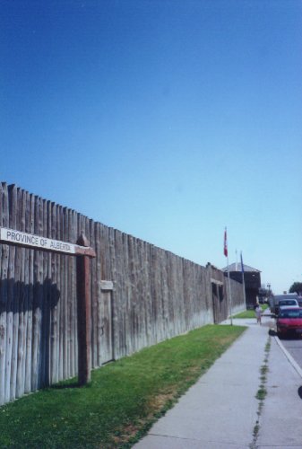 A wall of Fort Macleod