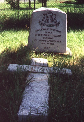 the gravesite of Bishop Emile Grouard
