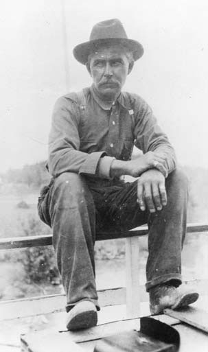 Joseph Bird, river pilot on the Peace River and Slave River, 1920. (GAI NA-69-3)