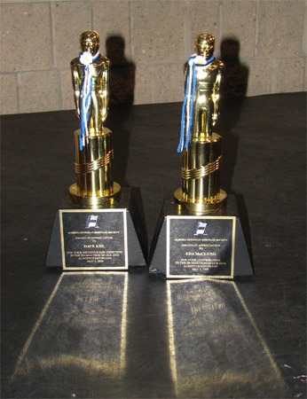 These Awards of Appreciation were presented to Eda McClung and Dave Kiil at the the AEHS AGM in Red Deer, 2008