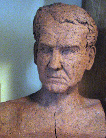  Clay bust of Rein Sastok,  sculpted by Laine Sastok, Rein\'s wife.