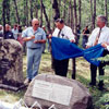 Unveiling the Gilby Cemetery plaque, 2001.