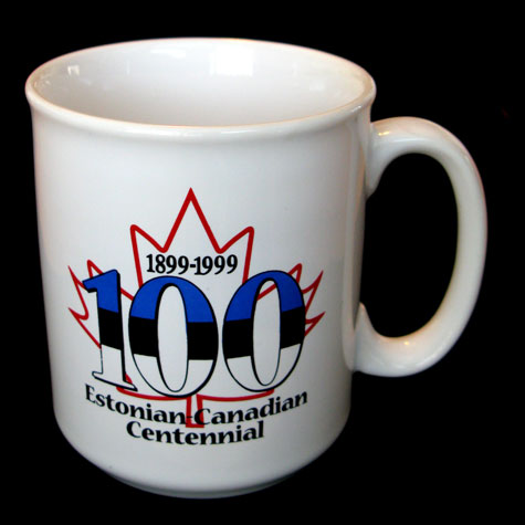 Cup, embellished with the 1999 Centennial logo designed by Janet Matiisen, was a popular souvenir item.