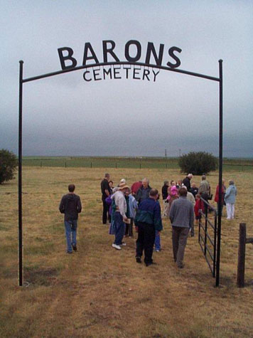 Gate to the Barons Cemetery, 2004.