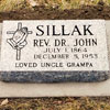 Rev. Sillak headstone