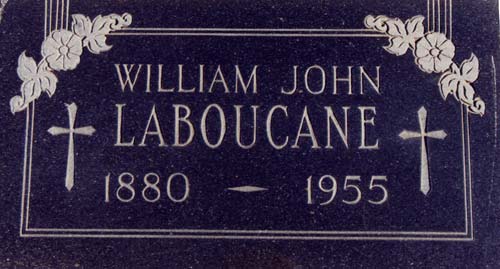 Tombstone William John Laboucane