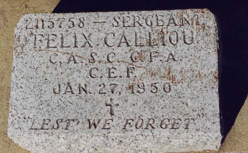 Tombstone Felix Calliou