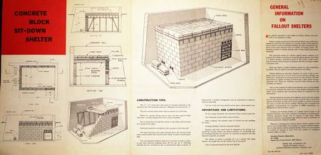 Brochure, Concrete Block Sit-Down Shelter, General Information on Fallout Shelters, Emergency Measures Organization 