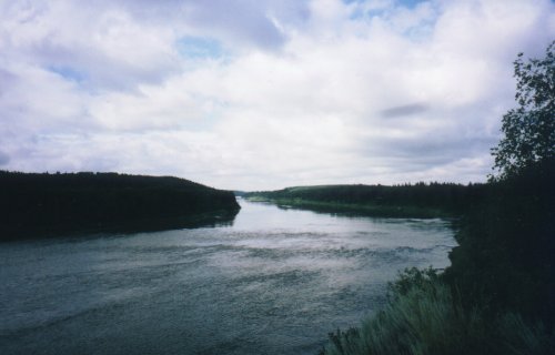 Vue de la rivire North Saskatchewan, le long du chemin de Victoria.