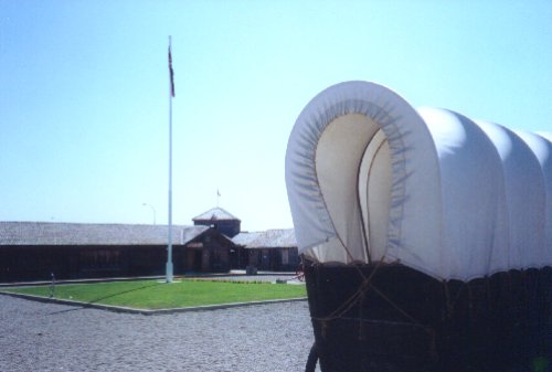 Un chariot au Fort MacLeod.