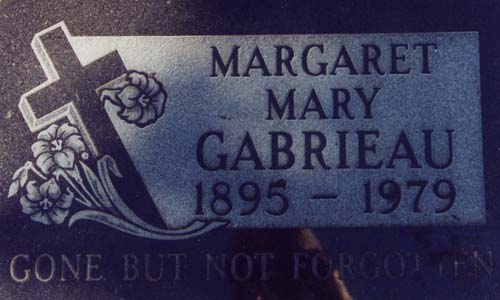 Tombstone Margaret Mary Gabrieau