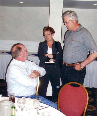 l to r: Lorne Hennel, ????, Ron Hennel attend Alberta Estonian Heritage Society Annual General meeting in Red Deer, 2006.