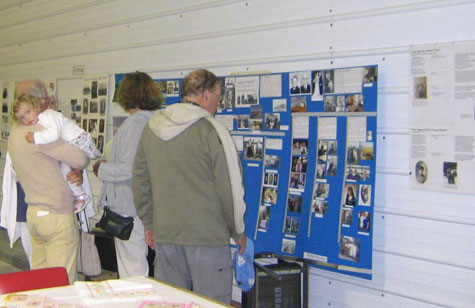 Family story boards enabled the attendees to review family connections and to reminisce about the \'good old days\'.