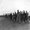 Varsity Girls in Military Drill