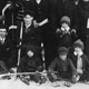 Hockey game players and spectators in Lille, Alberta, 1906-1907.  Sports in small Crowsnest Pass towns often involved the entire community.  Photo courtesy of Glenbow Archives.