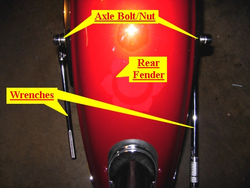 Rear Wheel Alignment, Belt Adjustment, Axle, Yamaha Road Star