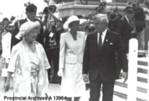 Her Late Majesty Queen Elizabeth the Queen Mother with former Premier & Mrs. Lougheed, 1985