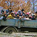 Kosovar refugees from Blace Area