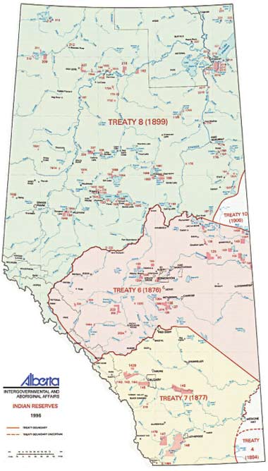 Treaty areas in Alberta