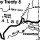 Map of the area covered by Treaty 8