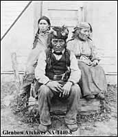 Beaver chief and family, Peace River area, ca. 1911.