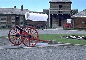 View of Fort Macleod, inside the fort walls