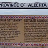 This sign was erected along Highway 56 near Stettler in recognition of the pioneer Estonian Settlement in the area.