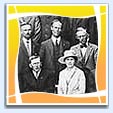 United Farmers of Alberta members elect in front of Lougheed Building, Calgary, Alberta, July 1921. Irene Parlby at center.